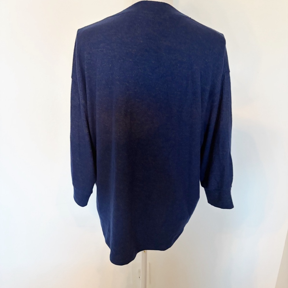 Cabi Cuddle Tee Cobalt Blue V-Neck 3/4 Sleeve Top Style 4438 Size M - Picture 8 of 12